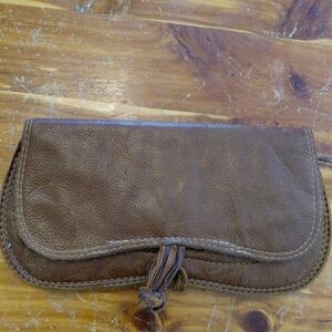Rare Canadian, Brown Leather Clutch Wallet Ashley Watson